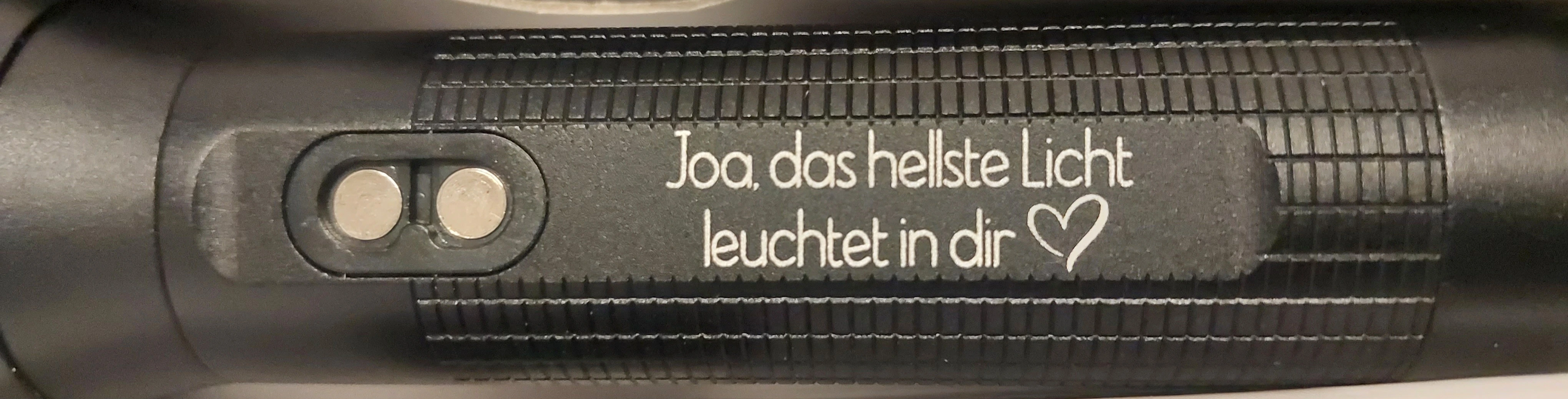 Lasergravur auf Eloxiertem Aluinium